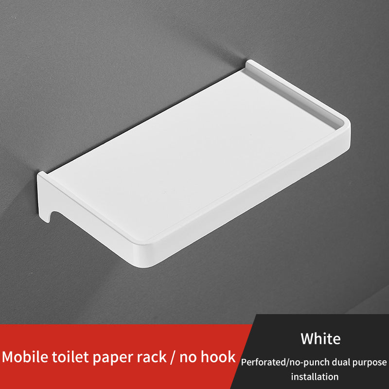 Wall-Mounted Toilet Roll Holder with Shelf – image 10
