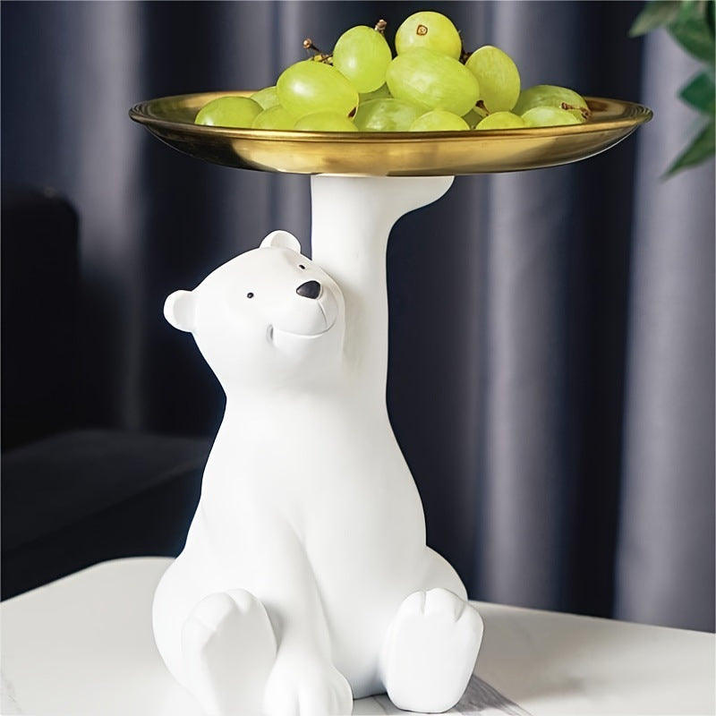 Polar Bear Key Tray – Resin Hallway Ornament & Catch-All