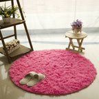 Fluffy Round Faux Fur Rug – Soft Shaggy Area Rug