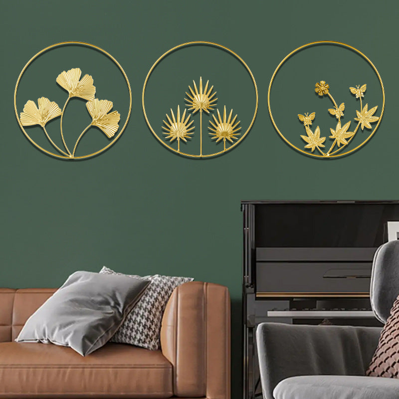 Golden Leaf Metal Wall Décor