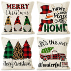 Buffalo Plaid Christmas Cushion Cover (45 x 45 cm)