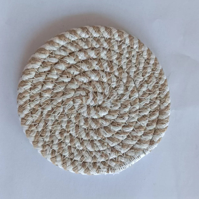 Woven Cotton Rope Placemat – Round Table Mat & Trivet (18 cm or 30 cm)