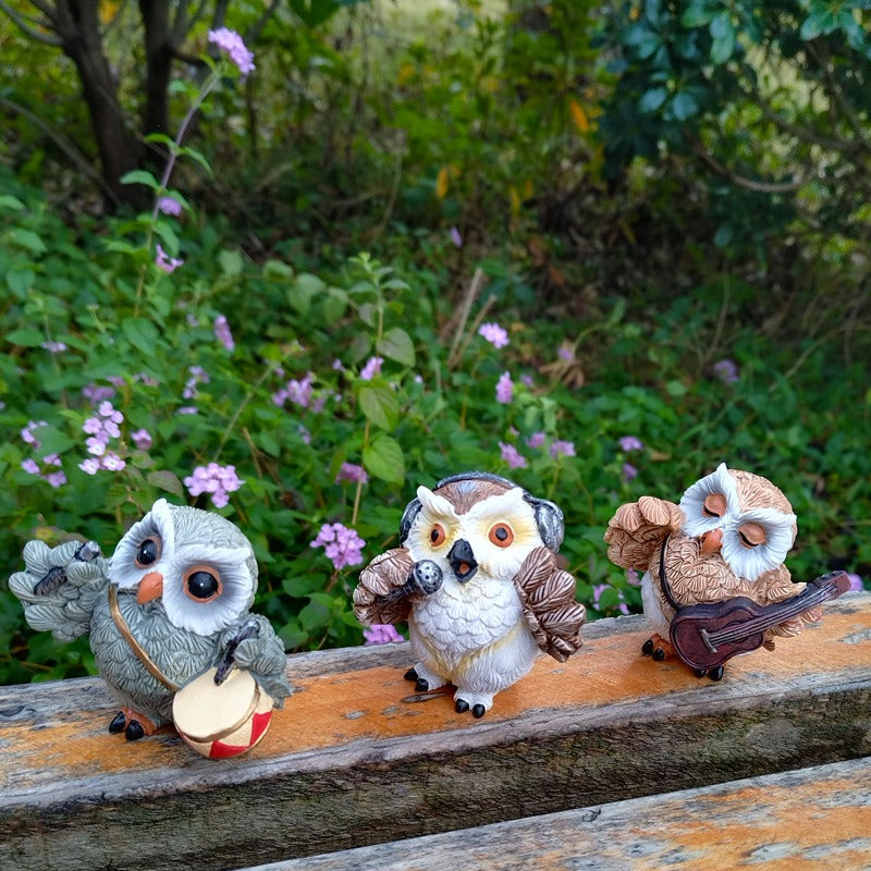 Owl Band Garden Ornament Set (3-Piece) – image 2