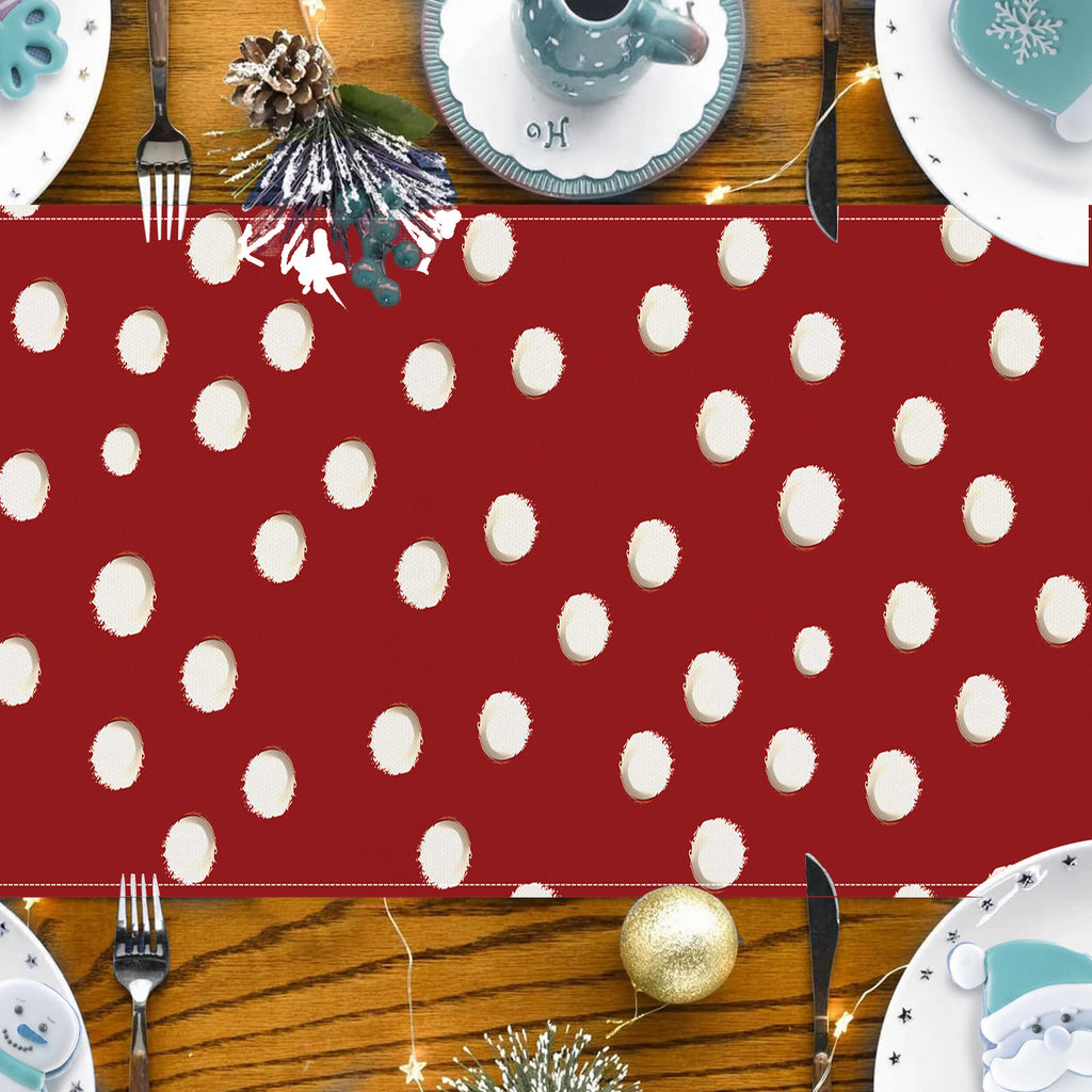 Cartoon Reindeer Polka Dot Christmas Table Runner (33 x 183 cm)