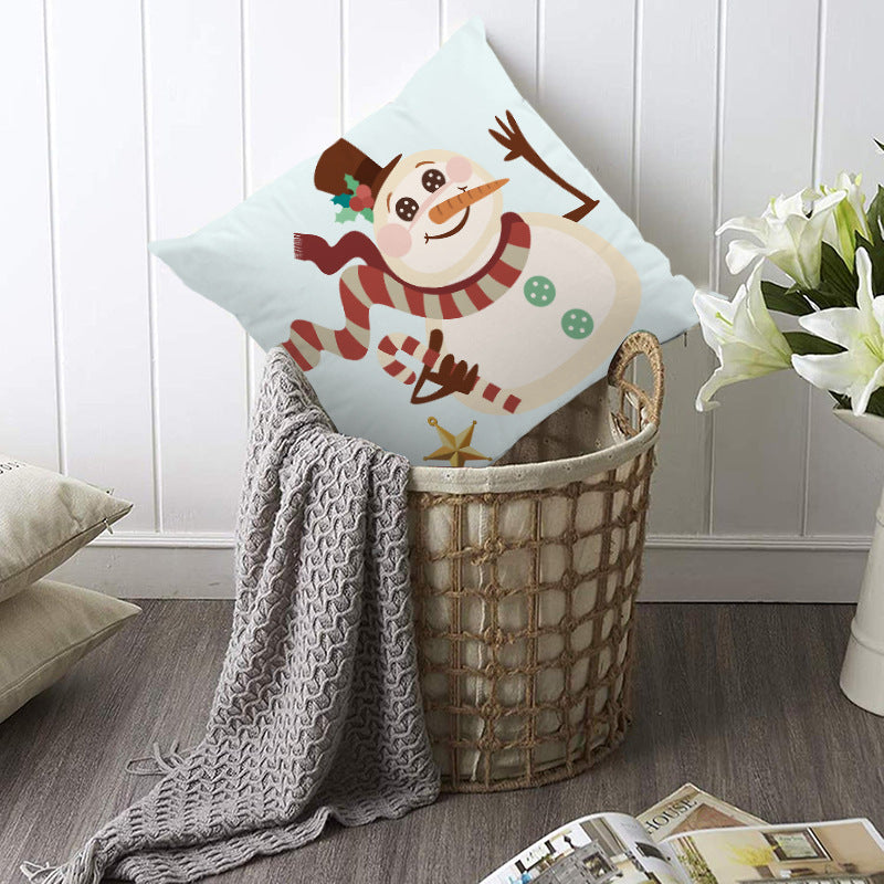 Super Soft Reindeer & Snowman Cushion Cover (45 x 45 cm)