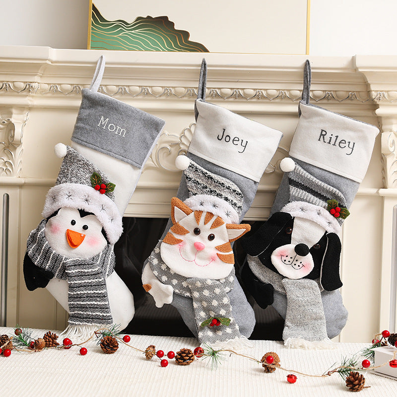 Pet Christmas Stocking – Penguin, Dog or Cat (40 x 27 cm)