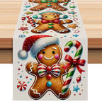 Gingerbread Man Christmas Table Runner (33 x 183 cm)