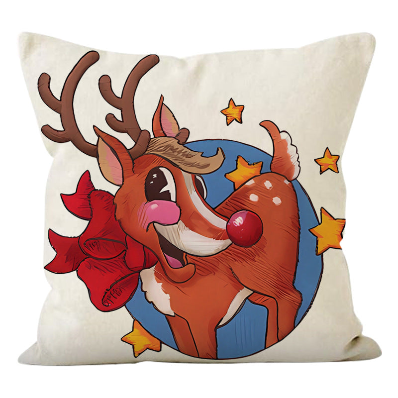 Reindeer Print Christmas Cushion Cover (45 x 45 cm) – image 8
