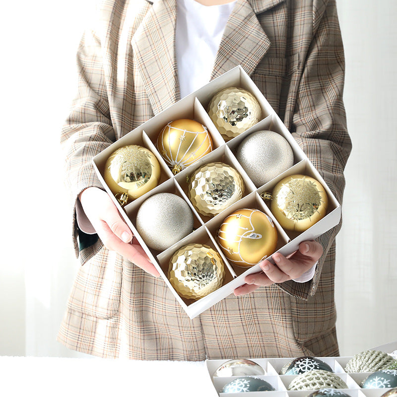 Hand-Painted Christmas Bauble Gift Box – Set of 9