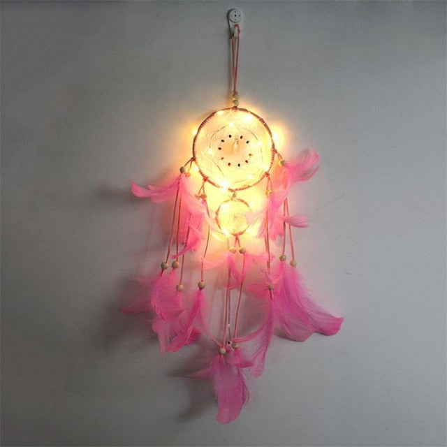 LED Light-Up Feather Dream Catcher
