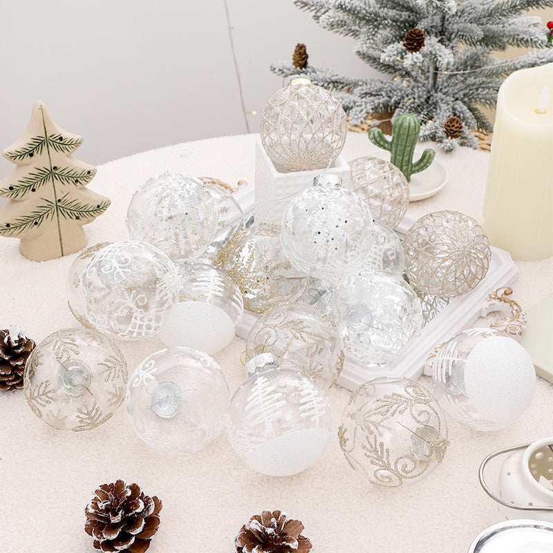 Painted Clear Christmas Bauble Gift Box – 9 x 8 cm