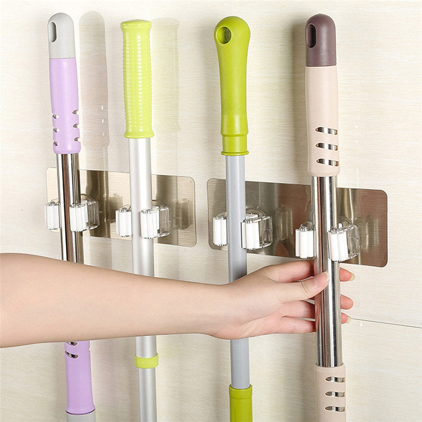 Wall-Mounted Mop & Broom Holder