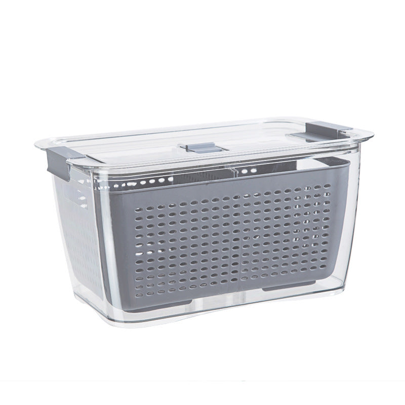 Fridge Storage Box with Drain Basket – image 5