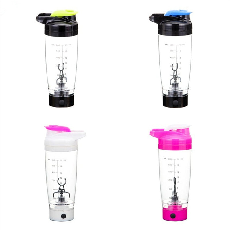 Electric protein shaker bottle in four colour styles