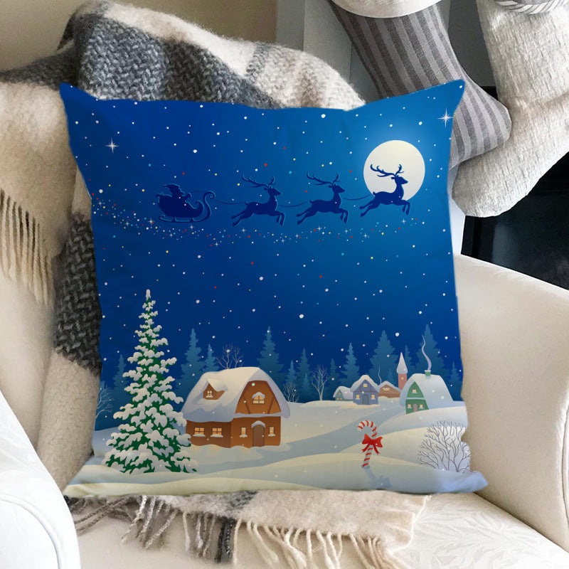 Snowman & Christmas Tree Cushion Cover (45 x 45 cm)
