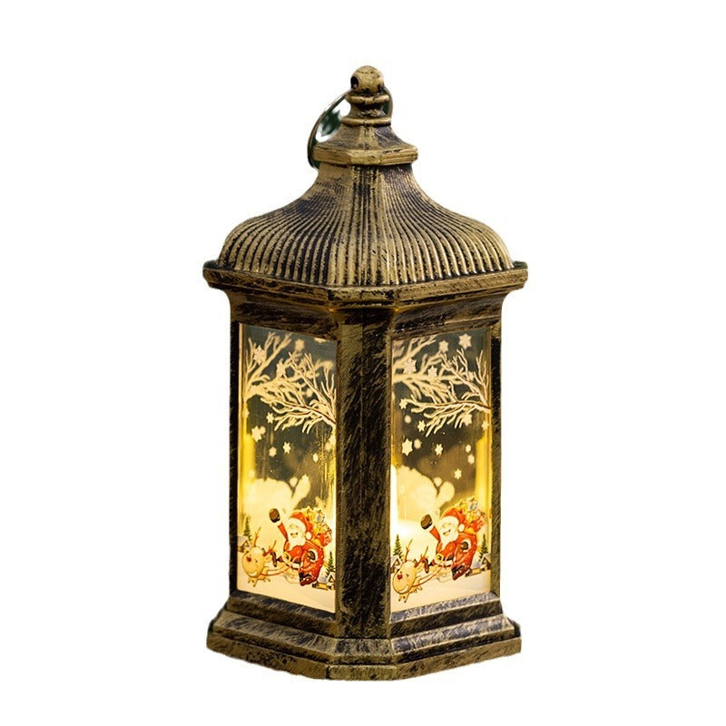 Vintage LED Christmas Lantern – Square