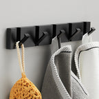 Folding Wall Hook Rack – Black & Gold Coat and Towel Hooks