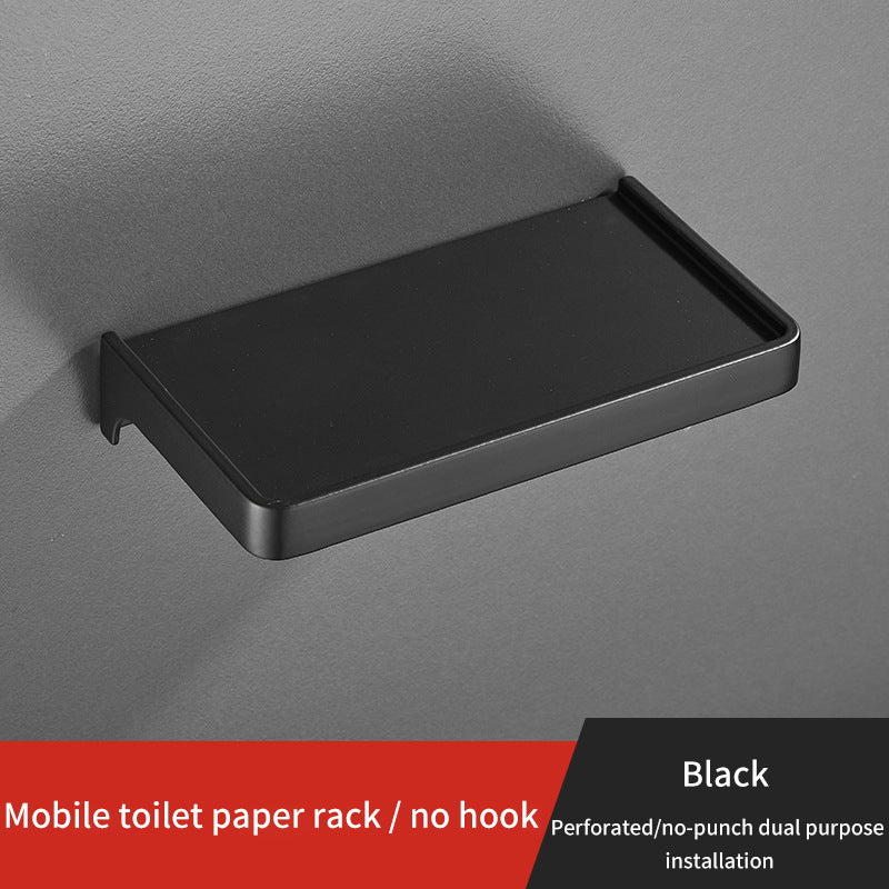Wall-Mounted Toilet Roll Holder with Shelf – image 11