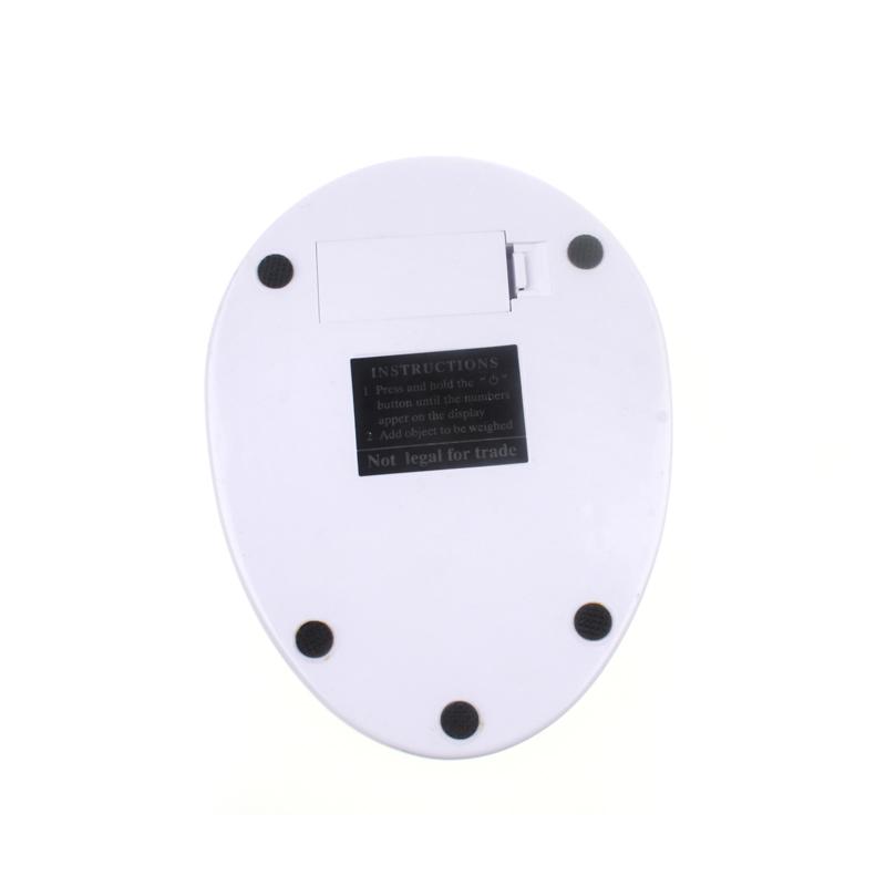 Underside of the kitchen scale with battery compartment