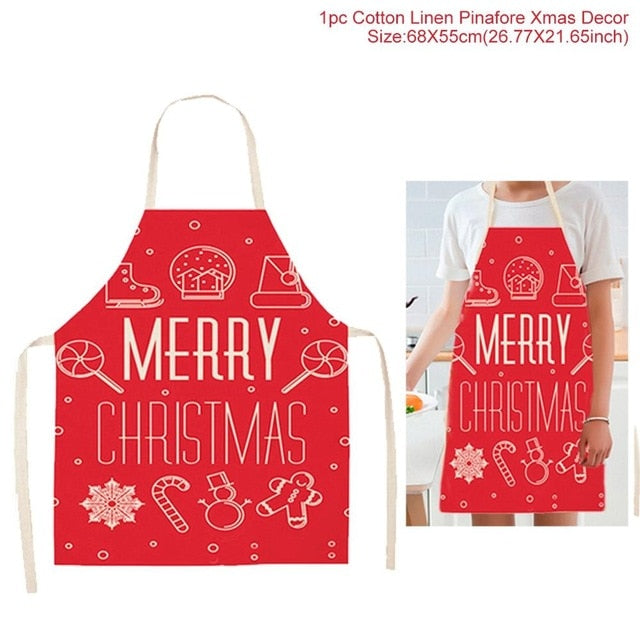 Christmas Kitchen Apron – Cotton Linen