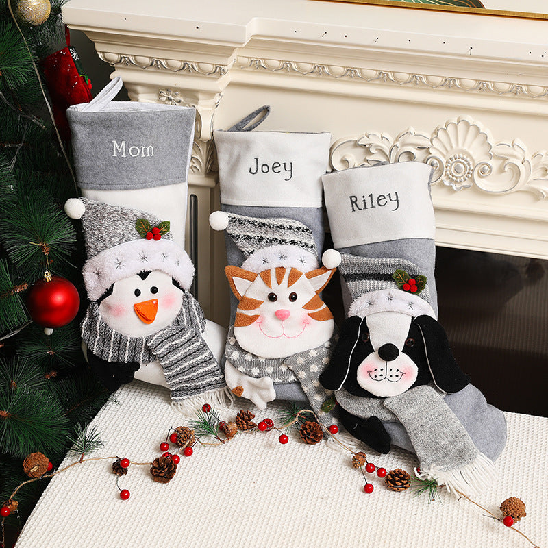 Pet Christmas Stocking – Penguin, Dog or Cat (40 x 27 cm)