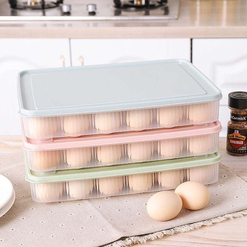 Stackable 24-Egg Fridge Storage Box with Lid