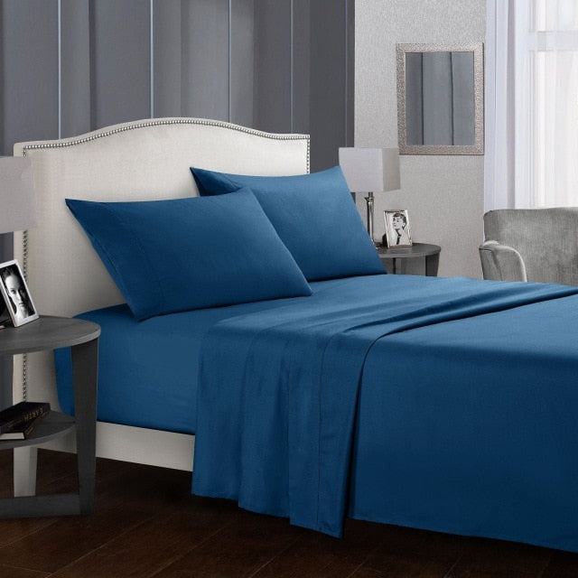 Plain Dyed Sheet Set – Fitted Sheet, Flat Sheet & Pillowcases
