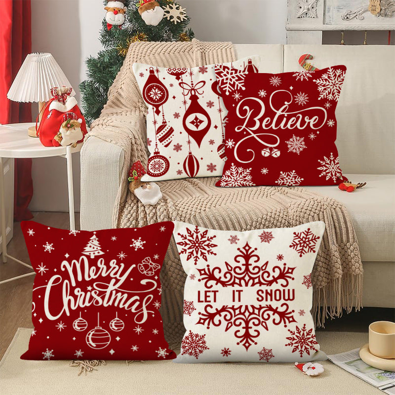 Red Bauble Christmas Cushion Cover (45 x 45 cm)