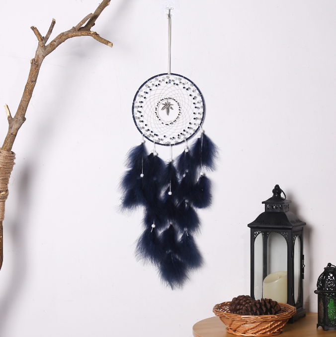 Navy Feather Dream Catcher – image 5