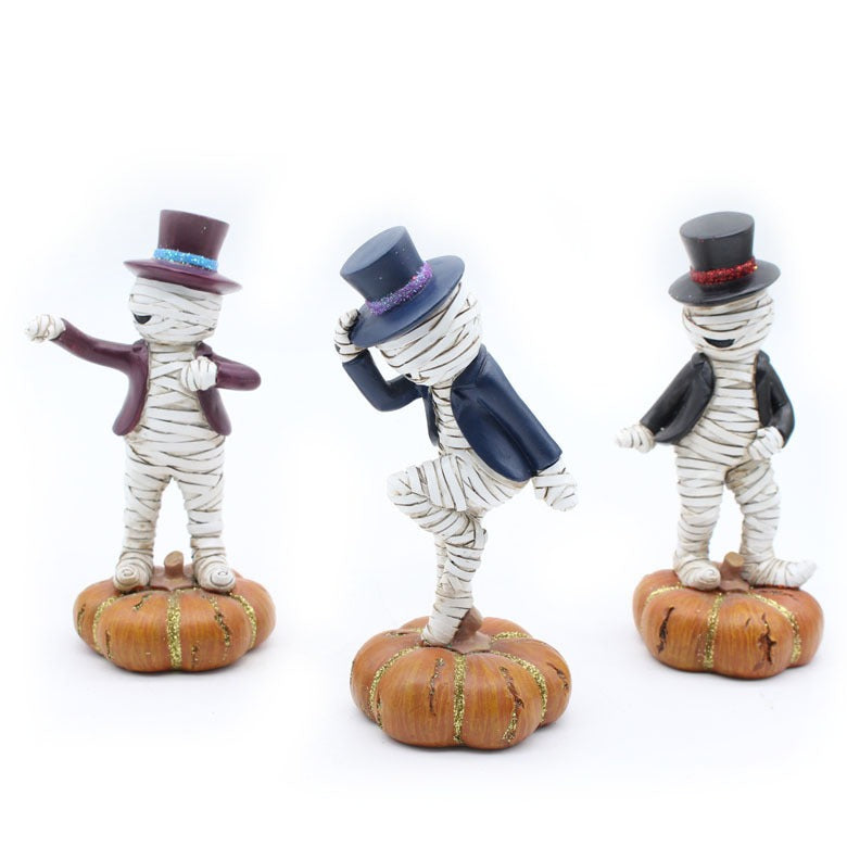 Mummy Halloween Ornament – Resin Tabletop Decoration