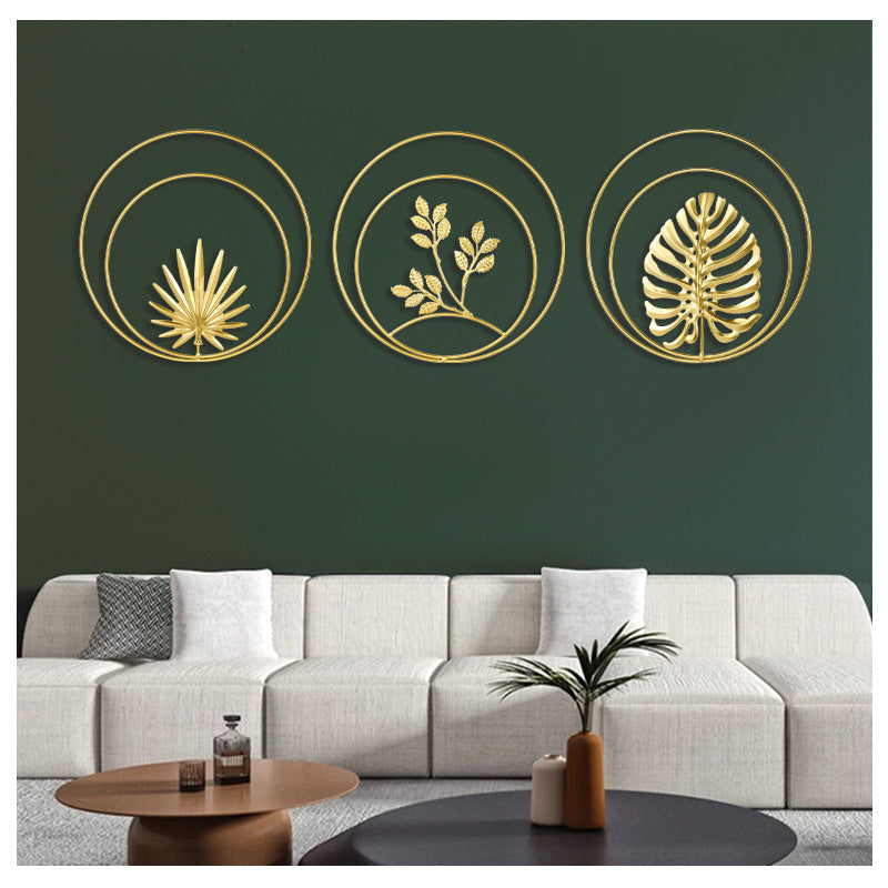 Golden Leaf Metal Wall Décor – image 2