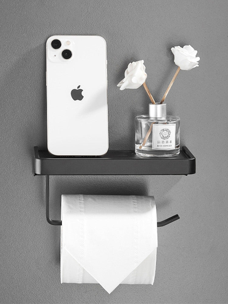 Wall-Mounted Toilet Roll Holder with Shelf – image 15