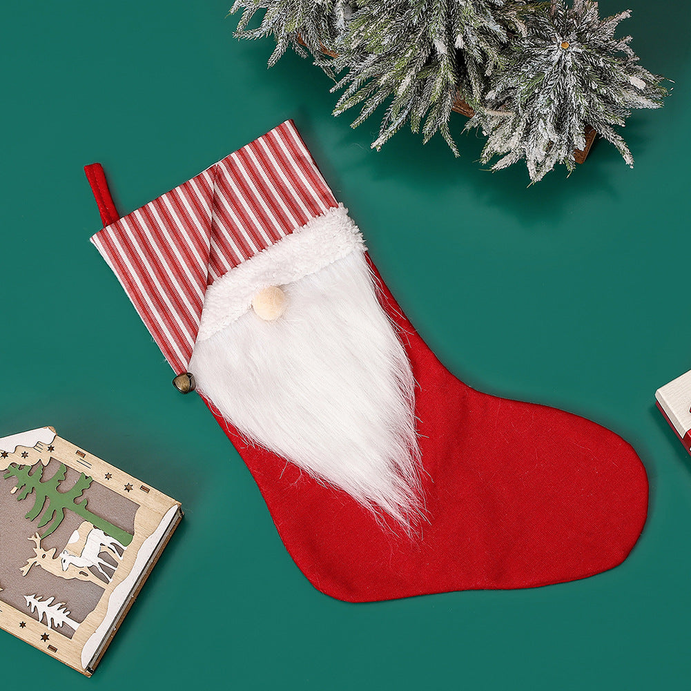 Nordic Gnome Christmas Stocking – Red or Striped (47 cm)