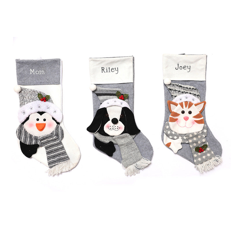 Pet Christmas Stocking – Penguin, Dog or Cat (40 x 27 cm)