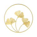 Golden Leaf Metal Wall Décor – Ginkgo Leaf Trio