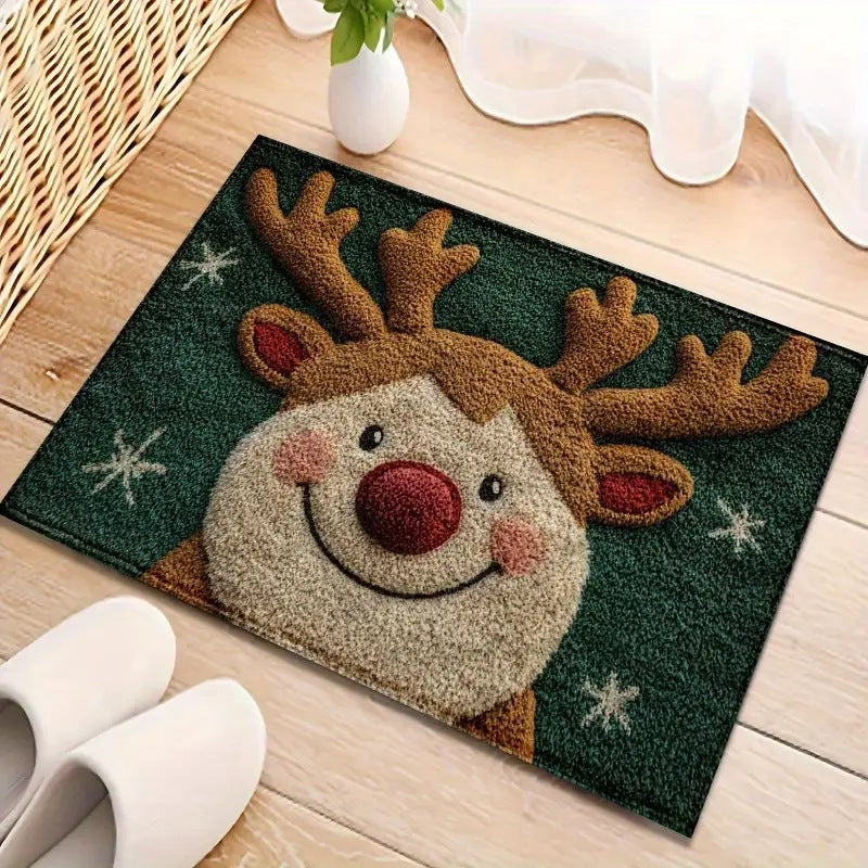 Christmas Doormat – Red-Nose Reindeer