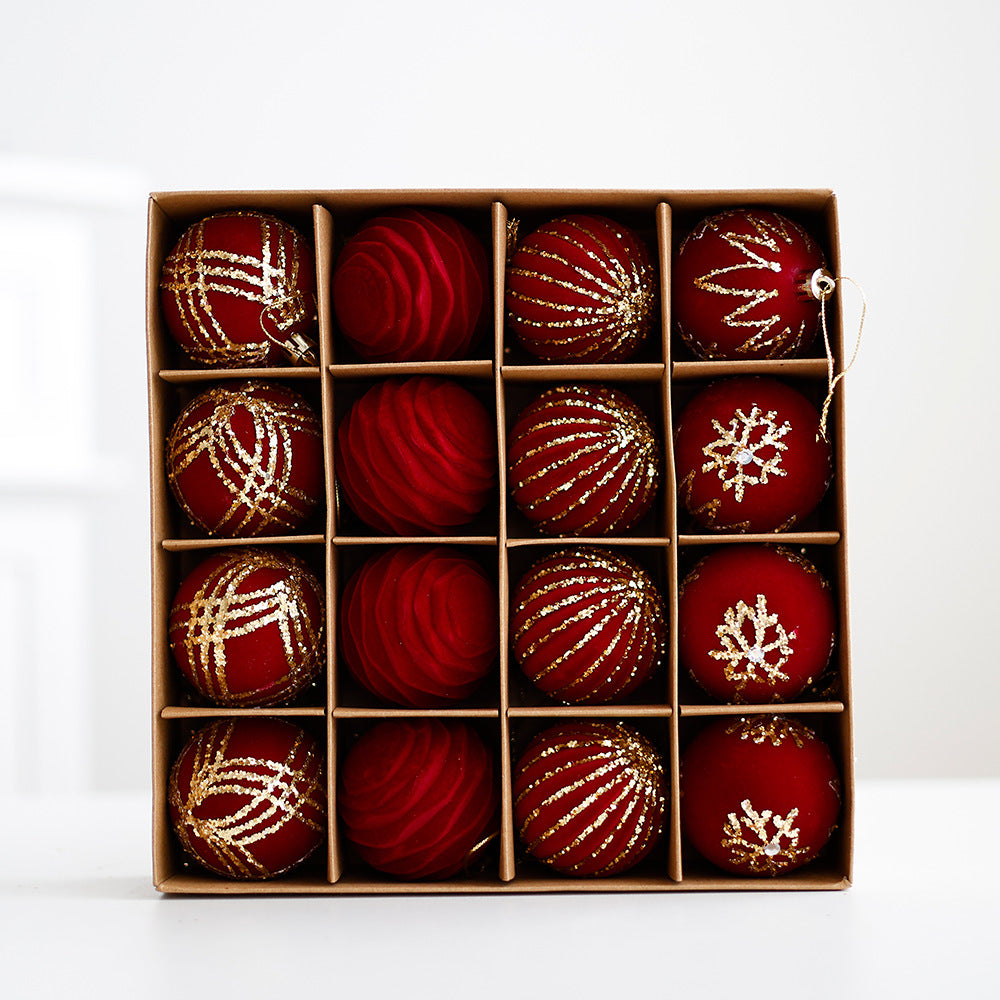 Plush & Painted Christmas Bauble Set – 16 Piece Gift Box – image 7