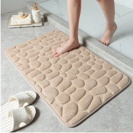 Cobblestone Memory Foam Bath Mat – Khaki