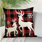 Red Plaid Christmas Cushion Cover (45 x 45 cm) – image 4