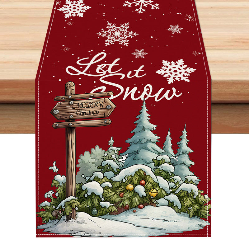 Let It Snow Christmas Table Runner (33 x 183 cm)