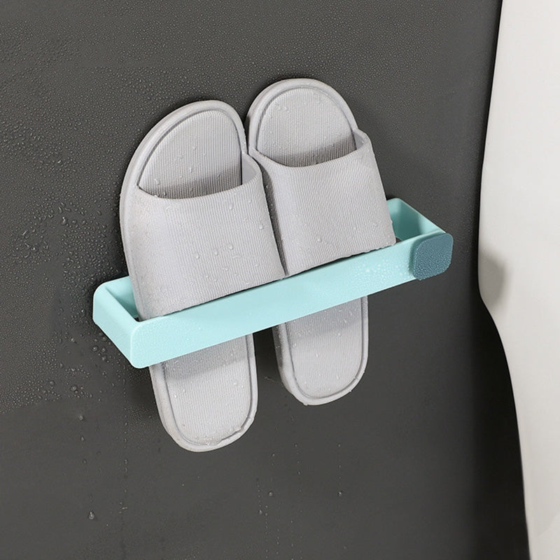 Wall-Mounted Shoe & Slipper Rack – Sky Blue