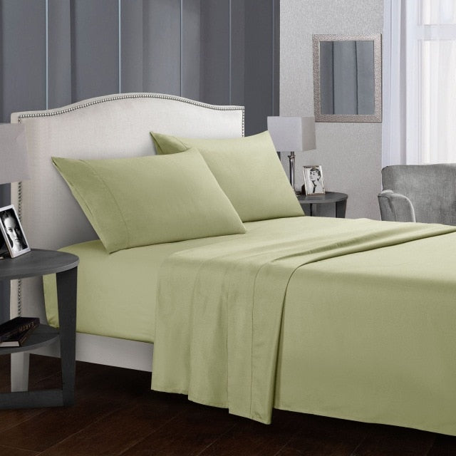 Plain Dyed Sheet Set – Fitted Sheet, Flat Sheet & Pillowcases