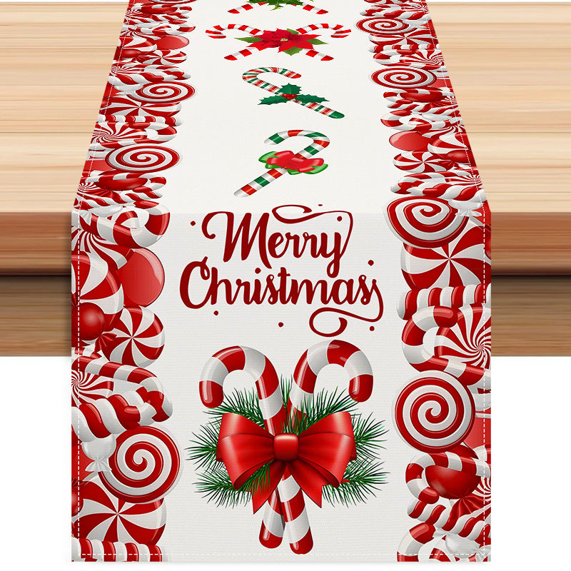 Candy Christmas Lettering Table Runner (33 x 183 cm)