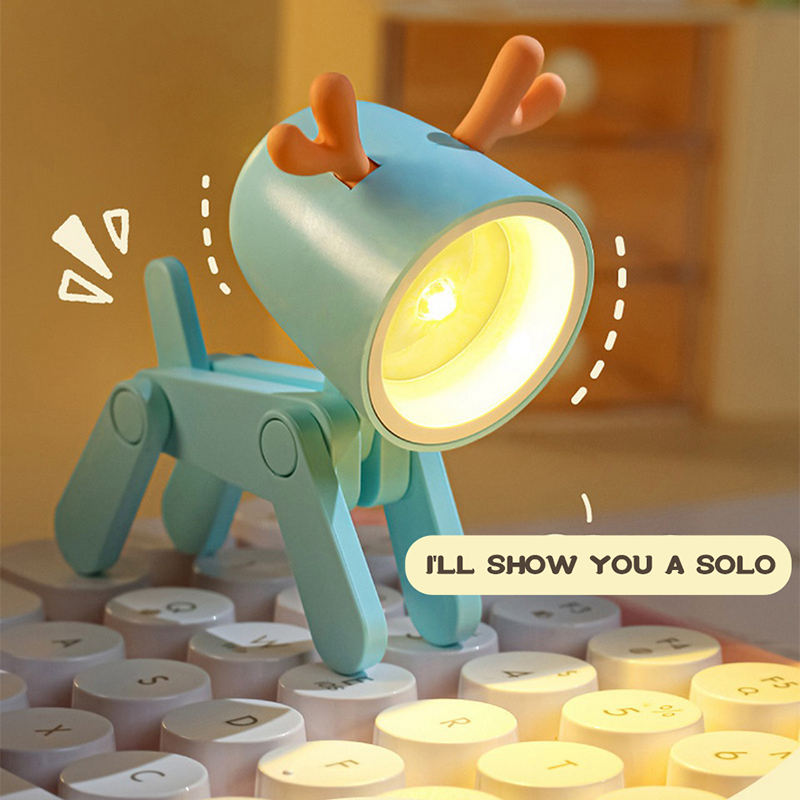 Mini Dog & Deer LED Night Light – Children's Bedside Lamp