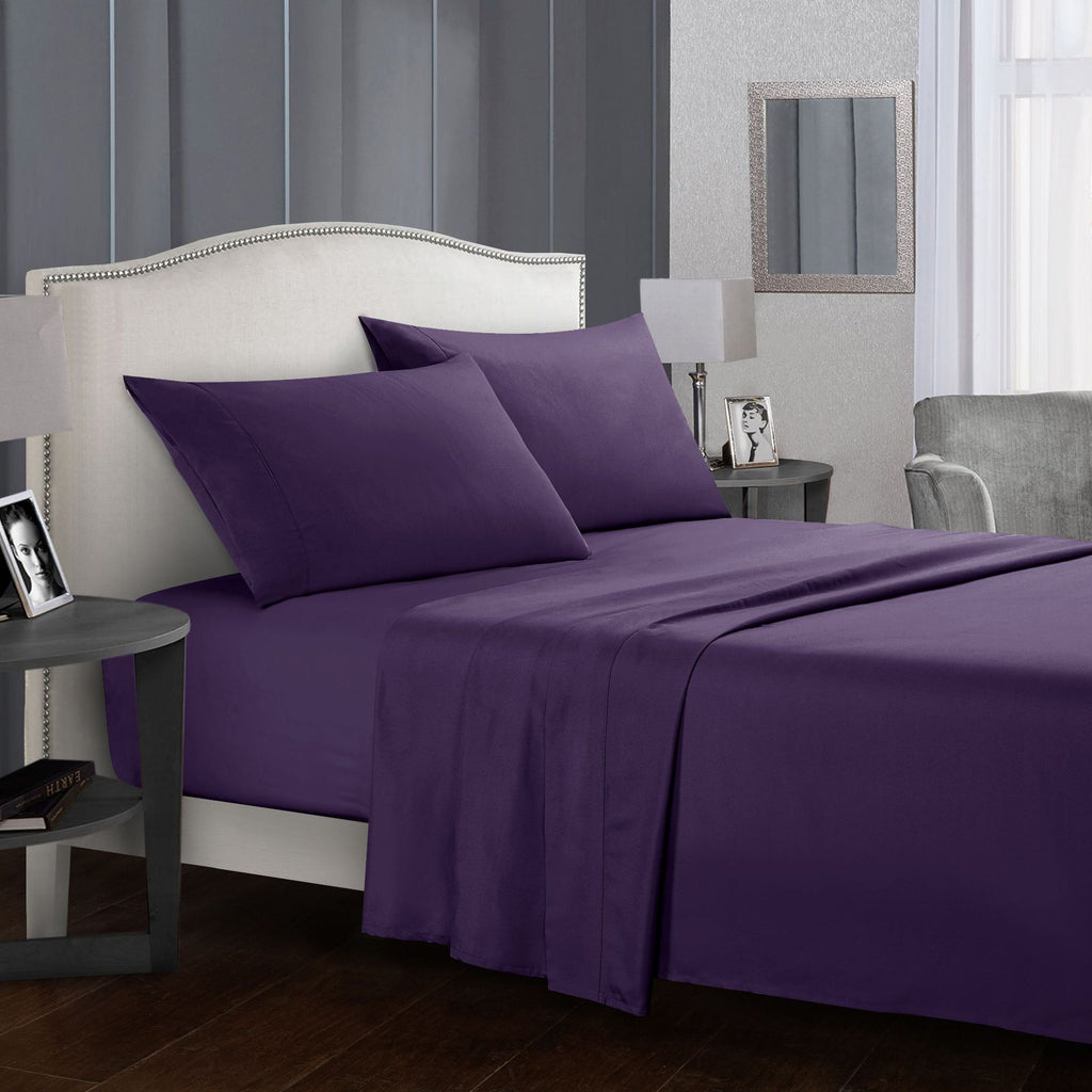 Plain Dyed Sheet Set – Fitted Sheet, Flat Sheet & Pillowcases