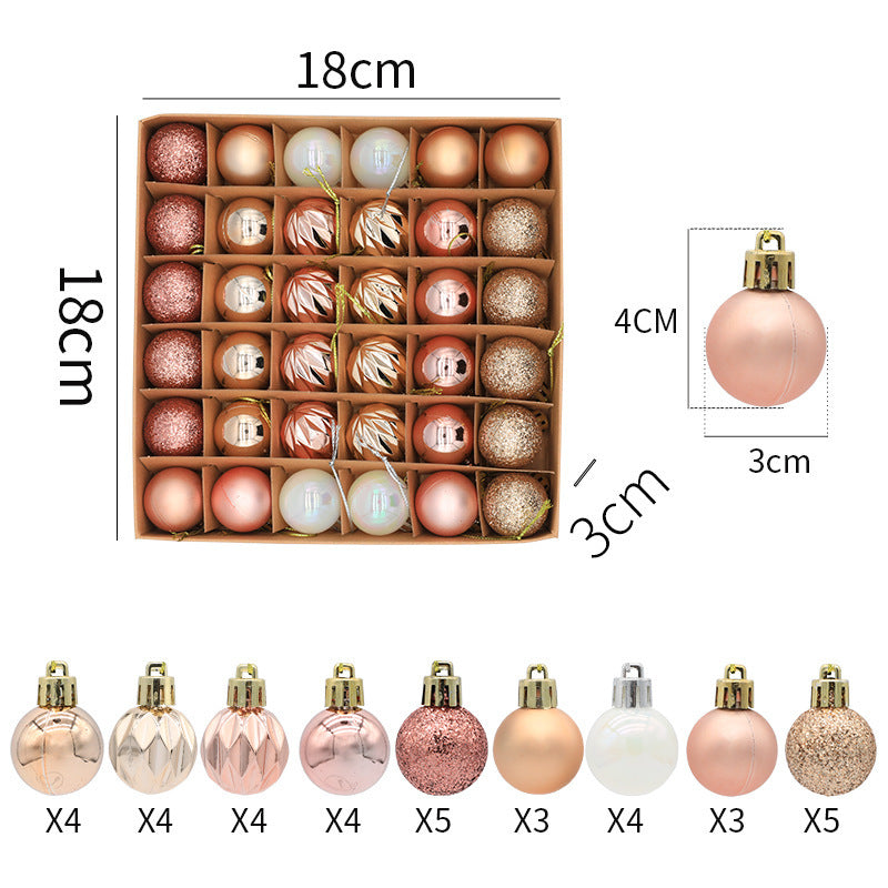 Christmas Bauble Set – 36 Piece Mixed Baubles