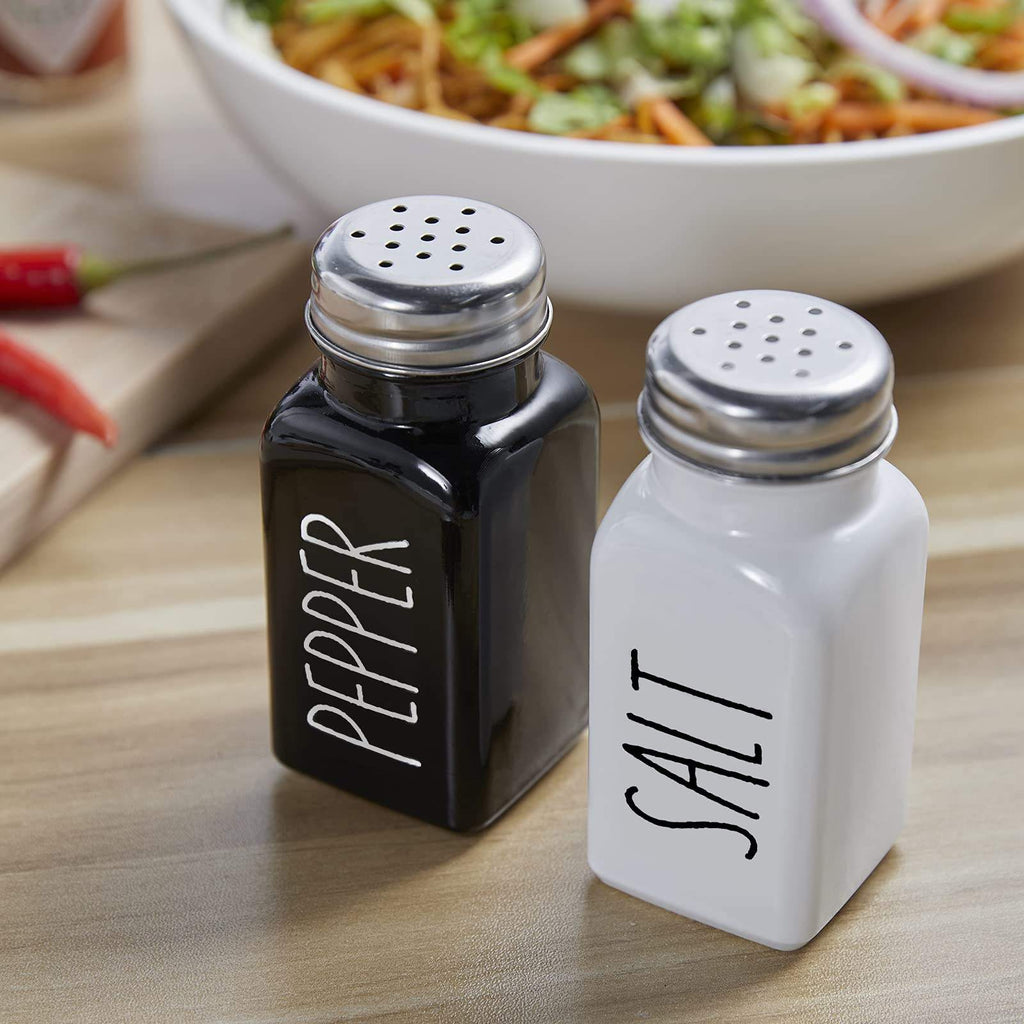 Black and White Salt and Pepper Shaker Set