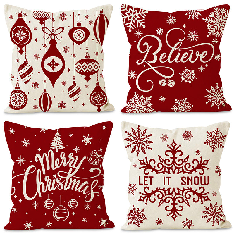 Red Bauble Christmas Cushion Cover (45 x 45 cm)