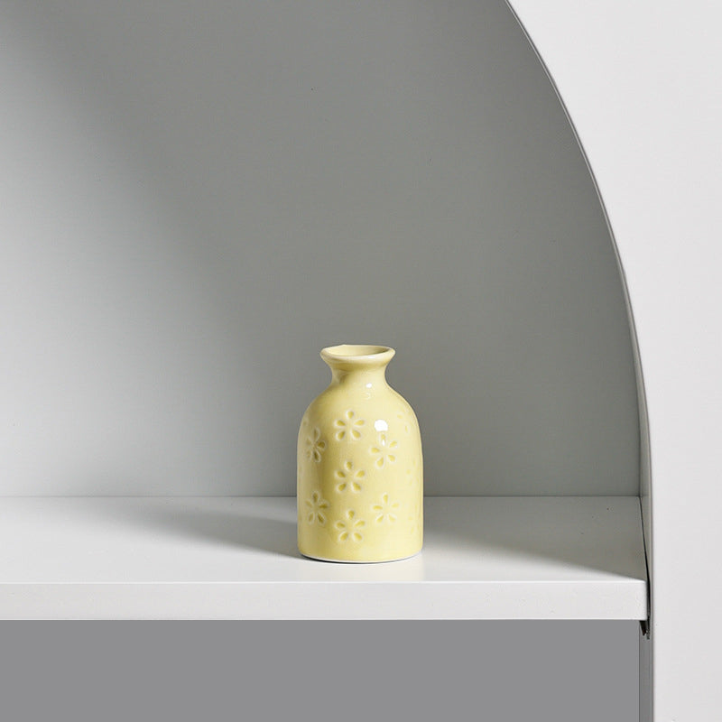 Mini Embossed Ceramic Bud Vase