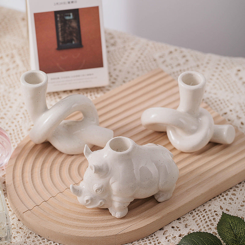 Ceramic Sculptural Candle Holder